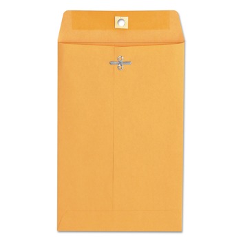 Universal UNV35260 6 in. x 9 in. #55 Square Flap Gummed/Clasp Envelope - Brown Kraft (100/Box)