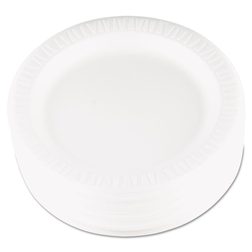 Just Launched | Dart 9PWQR 9 in. Quiet Classic Laminated Foam Dinnerware Plate - White (500/Carton) image number 0