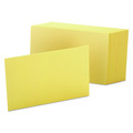 Flash Cards | Oxford 7420 CAN 4 in. x 6 in. Unruled Index Cards - Canary (100/Pack) image number 0