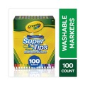 Washable Markers | Crayola 585100 Super Tips Fine/Broad Washable Markers - Assorted Colors (100/Set) image number 10