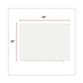 White Boards | Universal UNV43233 48 in. x 36 in. Frameless Glass Marker Board - White Surface image number 6