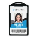 Label & Badge Holders | Advantus 75657 2.38 in. x 3.68 in. Vertical ID Card Holders - Black (25/Pack) image number 2