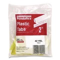 File Folders | Pendaflex 42 YEL 2 in. Wide 1/5-Cut Transparent Colored Tabs for Hanging File Folders - Yellow (25/Pack) image number 0
