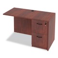 Office Filing Cabinets & Shelves | Alera ALEVA542822MC 15.63 in. x 20.5 in. x 28.5 in. Valencia Series 2-Drawer Full File Pedestal - Medium Cherry image number 2