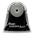 Pencil Sharpeners | Westcott 15510 4.25 in. x 7 in. x 4.75 in. AC-Powered iPoint Evolution Axis Pencil Sharpener - Black/Silver image number 1