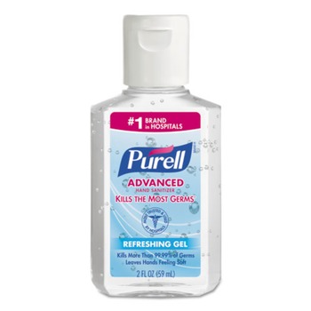 PURELL 9605-24 2 oz. Flip-Cap Bottle Advanced Refreshing Gel Hand Sanitizer - Clean Scent (24/Carton)