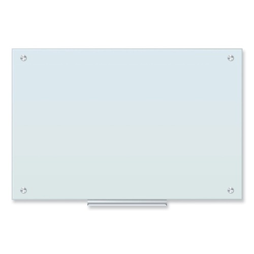 White Boards | U Brands 2298U00-01 35 x 23 Glass Dry Erase Board - White Surface image number 0