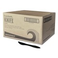 Cutlery | Boardwalk BWKKNIFEBLPP Mediumweight Polypropylene Plastic Knife Cutlery - Black (1000/Carton) image number 0