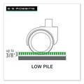 Office Chair Mats | ES Robbins 128371 46 x 60 EverLife Moderate Use Rectangular Chair Mat for Low Pile Carpet - Clear image number 2