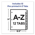 Back to School Sale | Avery 11330 11 in. x 8.5 in. 12-Tab A to Z Durable Preprinted Plastic Tab Dividers - Assorted (1-Set) image number 4