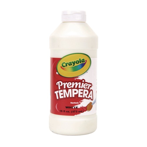 Arts & Crafts Supplies | Crayola 54-1216-053 16 oz Premier Tempera Paint - White image number 0