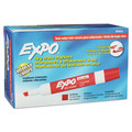 Washable Markers | EXPO 80002A Broad Chisel Tip Low-Odor Dry-Erase Marker - Red (1-Dozen) image number 0