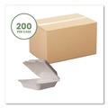 Food Trays, Containers, and Lids | Vegware VW-HC81NFA 7.9 in. x 7.9 in. x 2.9 in. Nourish Molded Fiber Compostable Sugarcane Takeout Containers - White (200/Carton) image number 1