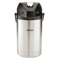 Food Service | BUNN 32125.0000 2.5 Liter Lever Action Airpot - Stainless Steel/Black image number 3