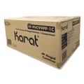 Food Trays, Containers, and Lids | Karat FP-PHC99PP-1C Polypropylene Plastic Hinged Container 9 x 9 x 3 Black/Clear Plastic 50/Pack 3 Packs/Carton image number 0