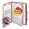 File Folders | Smead 13775 2/5-Cut Tab Pressboard Classification Folders with 4 SafeSHIELD Fasteners - Letter Size/Red (10/Box) image number 5