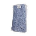 Mops | Boardwalk BWK902BL Loop-End Mop Head with Scrub Pad - Medium, Blue (12/Carton) image number 2