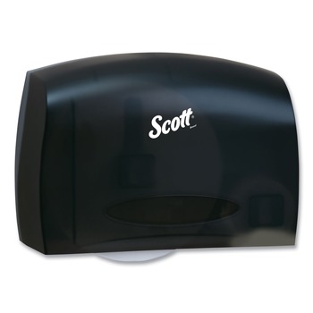 Scott 09602 Essential Coreless Jumbo Roll 14.25 in. x 6 in. x 9.75 in. Tissue Dispenser for Business - Black