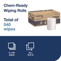 Hand Wipes | Tork 192841 1-Ply 12 x 12 Chem-Ready Wiping Rolls - White (6/Carton) image number 2