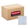 Cleaning Cloths | Rubbermaid Commercial HYGEN 2134283 12 in. x 12 in. Disposable Microfiber Cleaning Cloths - White/Blue Stripe (600/Carton) image number 0