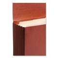 File Folders | Smead 71144 5.25 in. Expansion Letter Size Straight Tabs 1 Section Elastic Cord Closure Redrope End Tab Wallets - Redrope (10/Box) image number 4