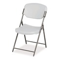 Office Chairs | Iceberg 64003 Rough n Ready 15.25 in. Seat Height Supports Up to 350 lbs. Commercial Folding Chair - Platinum Seat/Back, Black Base image number 1