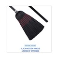 Brooms | Boardwalk BWK930BP 10 in. x 58.5 in. Wood Handle Flagged Tip Poly Bristle Janitor Brooms - Natural/Black (1 Dozen) image number 3