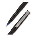 Pens | uni-ball 60153 0.5 mm Stick Roller Ball Pen - Blue Ink/Black/Blue Barrel/Extra-Fine (1-Dozen) image number 1
