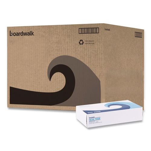 Tissues | Boardwalk BWK6500B 2-Ply Office Packs Facial Tissue Flat Box - White (30/Carton) image number 0