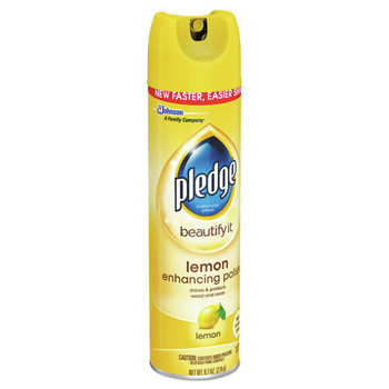 ALL PURPOSE CLEANERS | Pledge 697832EA 9.7 oz. Aerosol Spray Furniture Polish - Lemon