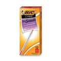 Pens | BIC MS11 RED Cristal Xtra Smooth Medium 1 millimeter Stick Ballpoint Pen - Red Ink/Clear Barrel (1-Dozen) image number 2