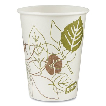 Dixie 2338PATH Pathways 8 oz. Paper Hot Cups (50/Pack)