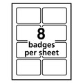 Labels | Avery 05095 3.38 in. x 2.33 in. Flexible Adhesive Name Badge Labels - White/Red Border (50/Box) image number 1