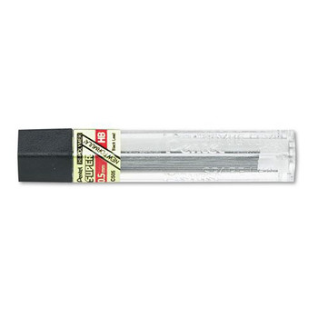 Pentel C505-HB 0.5 mm Super Hi-Polymer HB Lead Refills - Black (12/Pack)