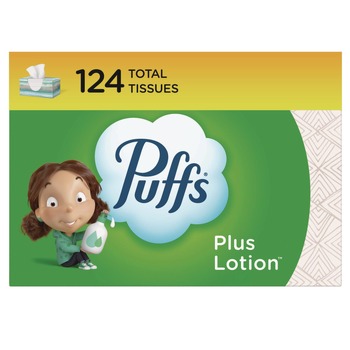 PAPER TOWELS AND NAPKINS | Puffs 80337535 2-Ply Plus Lotion Facial Tissue - White (24 Boxes/Carton)