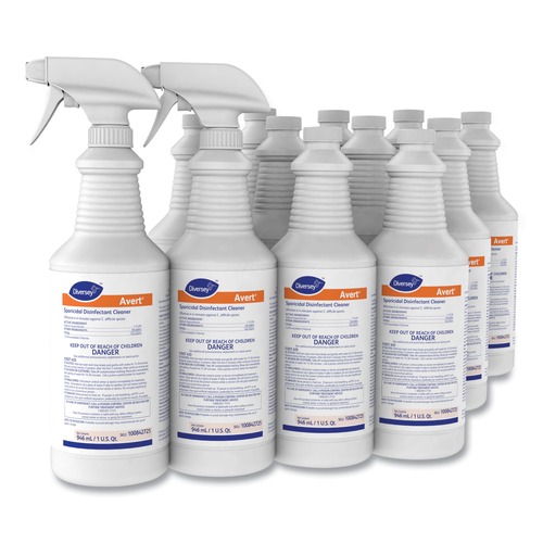 Cleaning & Janitorial Supplies | Diversey Care 100842725 32 oz. Spray Bottle Avert Sporicidal Disinfectant Cleaner (12/Carton) image number 0