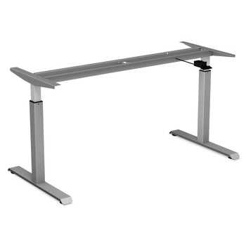 Alera ALEHTPN1G 59.06 in. x 28.35 in. x 26.18 in. to 39.57 in. AdaptivErgo Sit-Stand Pneumatic Height-Adjustable Table Base - Gray