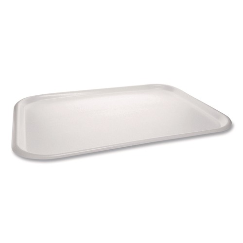 Food Trays, Containers, and Lids | Pactiv Corp. BTK101360000 18 in. x 14 in. Laminated Foam Serving Tray - White (100/Carton) image number 0