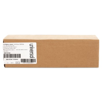 LABELS AND LABEL MAKERS | Universal UNV70104 0.94 in. x 3.5 in. Dot Matrix Printer Labels - White (5000/Box)