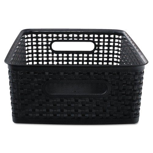 Boxes & Bins | Advantus 40327 14.25 in. x 10.25 in. x 4.75 in. Weave Bins - Black (2/Pack) image number 0