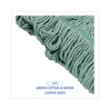  | Boardwalk BWK502GNNB Premium Standard Cotton/Rayon Fiber Mop Head - Medium, Green (12/Carton) image number 6