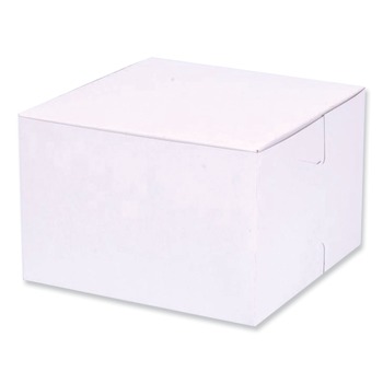 SCT 1509 6 in. x 6 in. x 4 in. Paper Standard Bakery Boxes - White (250/Carton)