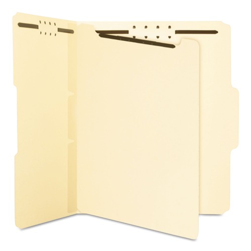 File Folders | Smead 68025 1 Fastener Letter Size Self-Adhesive Folder Dividers with Twin-Prong Fasteners for Top/End Tab Folders - Manila (25/Pack) image number 0