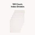Binders | Smead 89415 11 in. x 8.5 in. 5-Tab Three-Ring Binder Index Divider - White (20/Box) image number 2