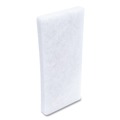 Cleaning Cloths | Boardwalk 7100360064 4.62 x 10 Fine Grade Utility Pad - White (10/Carton) image number 3