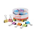 Binding Spines & Combs | Universal UNV31031 Emoji Themed Binder Clips with Storage Tub - Medium, Assorted (42/Pack) image number 0