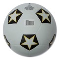 Breakroom Supplies | Champion Sports SRB5 No. 5 Size Rubber Sports Ball For Soccer - White/Black image number 3