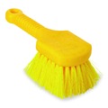 Cleaning Brushes | Rubbermaid Commercial FG9B2900YEL 8 in. Brush 8 in. Gray Plastic Handle Long Handle Scrub - Yellow Synthetic Bristles (6/Carton) image number 1