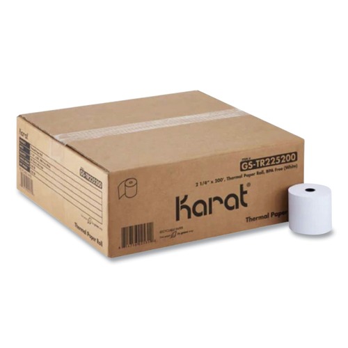 Register & Thermal Paper | Karat GS-TR225200 2.25 in. x 200 ft. Thermal Paper Rolls - White (50/Carton) image number 0
