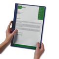 Report Covers & Pocket Folders | Durable 220401 DuraClip 8.5 in. x 11 in. Clip Fastener Report Cover - Clear/Black (5/Pack) image number 5
